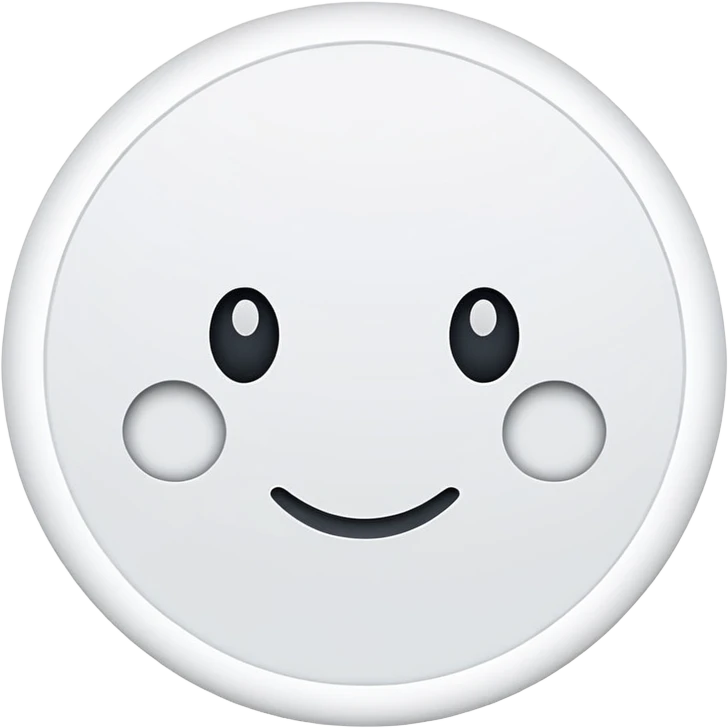 White circle outline emoji