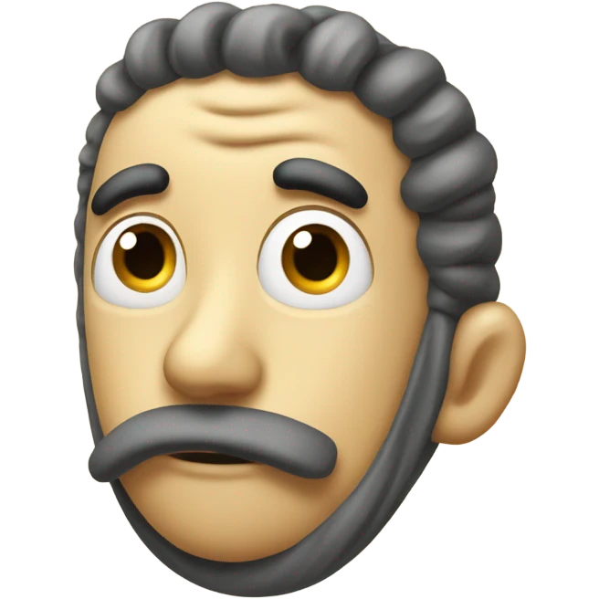 A thinking noodle emoji