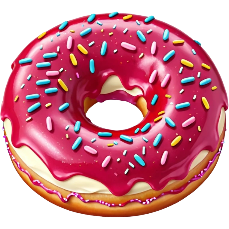 red glitter donut emoji