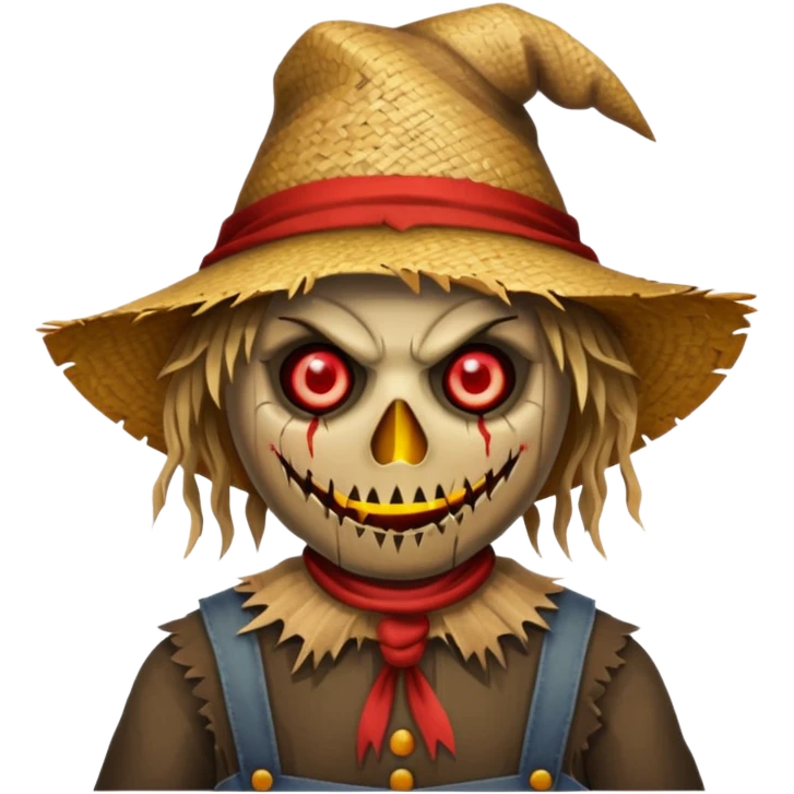 Scarecrow with Red Eyes horror look emoji