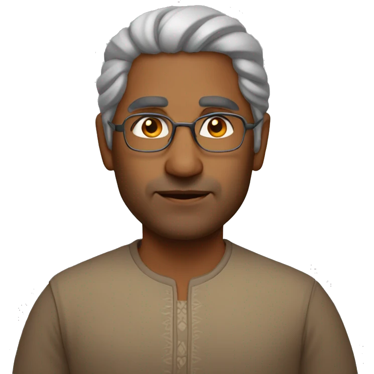Middle age Indian man emoji