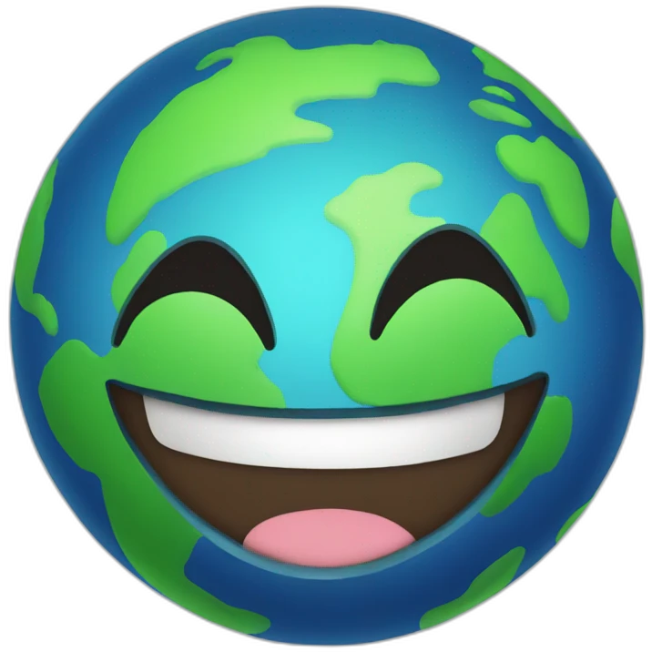 smiling earth emoji