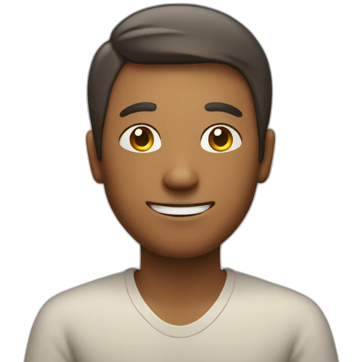 A man meditating and smiling  emoji