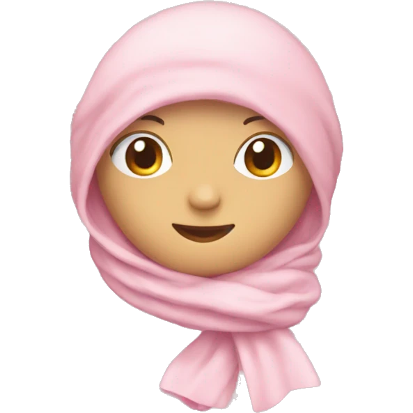 pastel pink scarf emoji