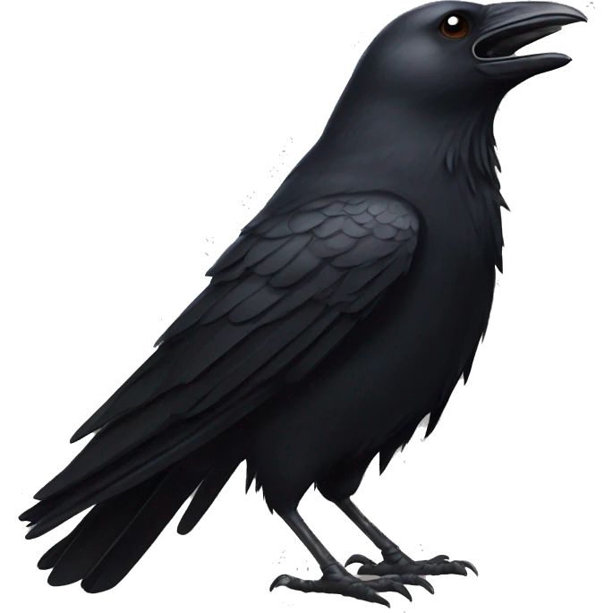 a crow that screams emoji