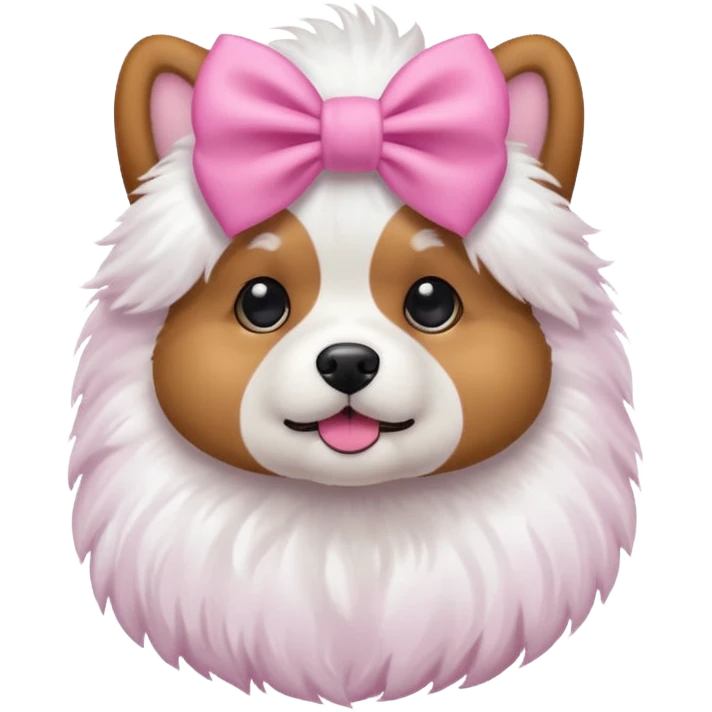 Dog with pink bow emoji