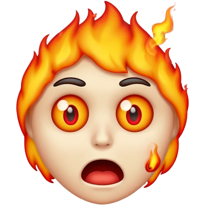 emoji scared and worried face with burning eyes and vomiting emoji