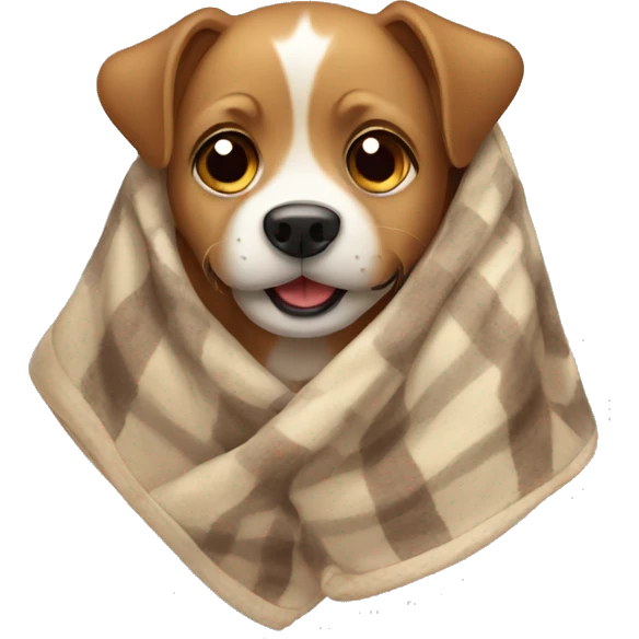 dog with a blanket  emoji