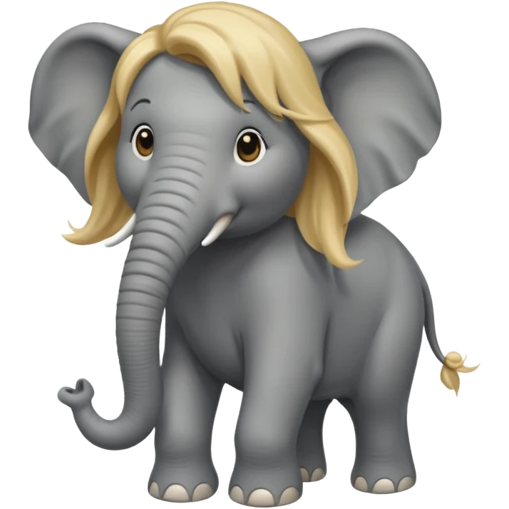 elephant with long blonde hair emoji