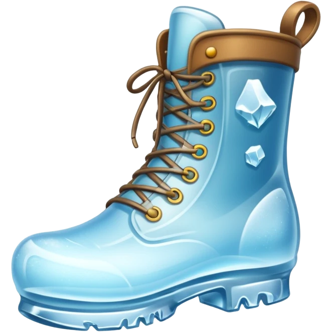 boot made of ice emoji