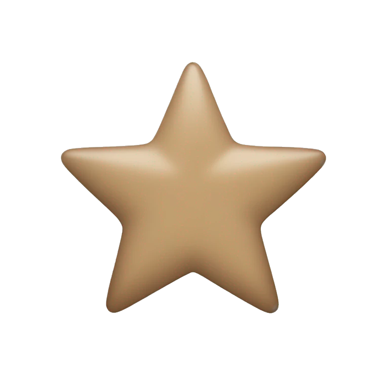 Star without face and with colour dark beige emoji