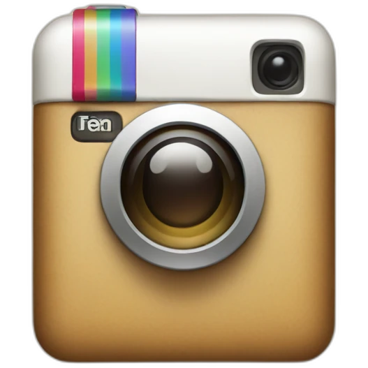 iPhone with Instagram emoji
