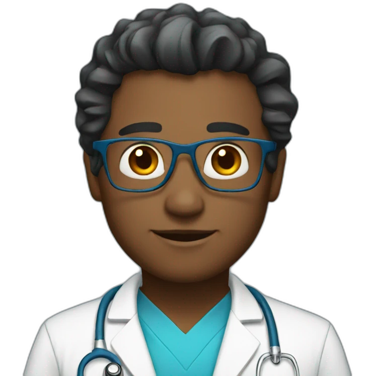 An doctor with blue teshrit emoji