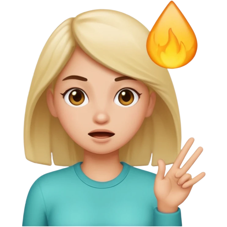 Cool girl farting emoji