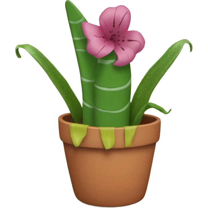 mother-in-law's tongue in a flowerpot emoji