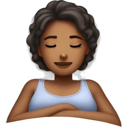 a girl snooze emoji