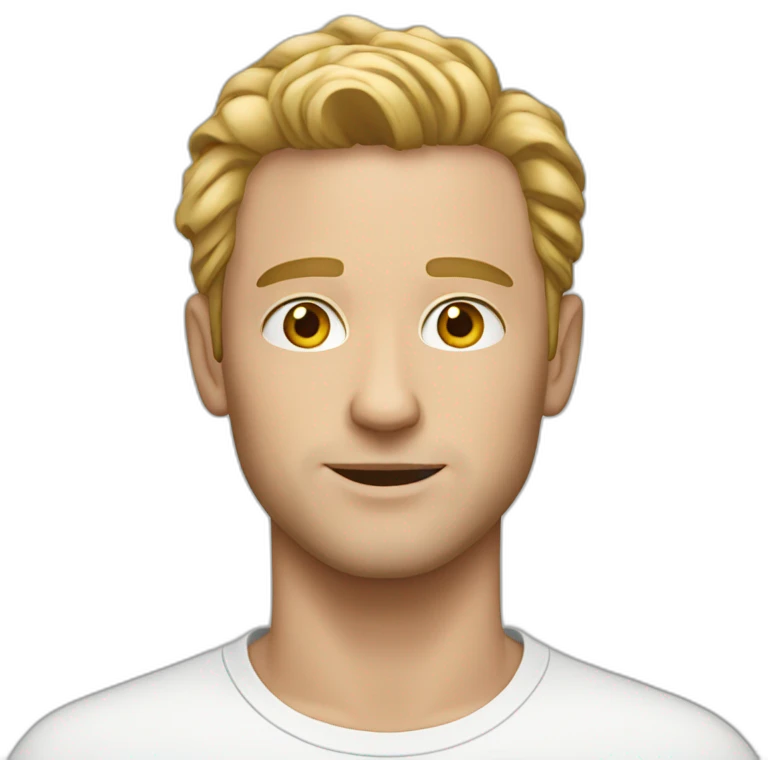 White man 23 years od emoji