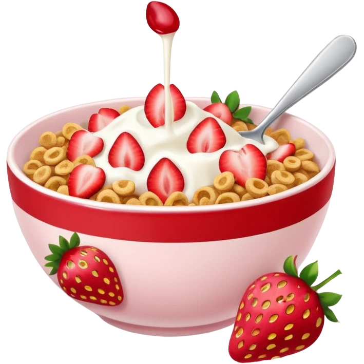 Strawberry cereal emoji
