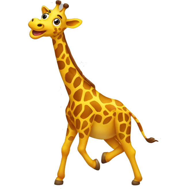 A dancing giraffe  emoji