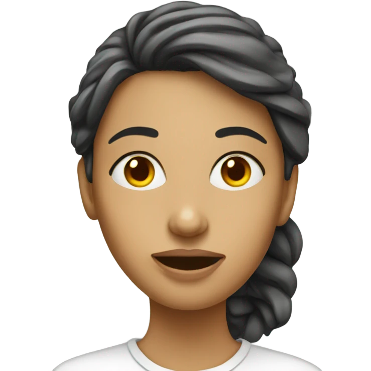 A woman full from eating  emoji