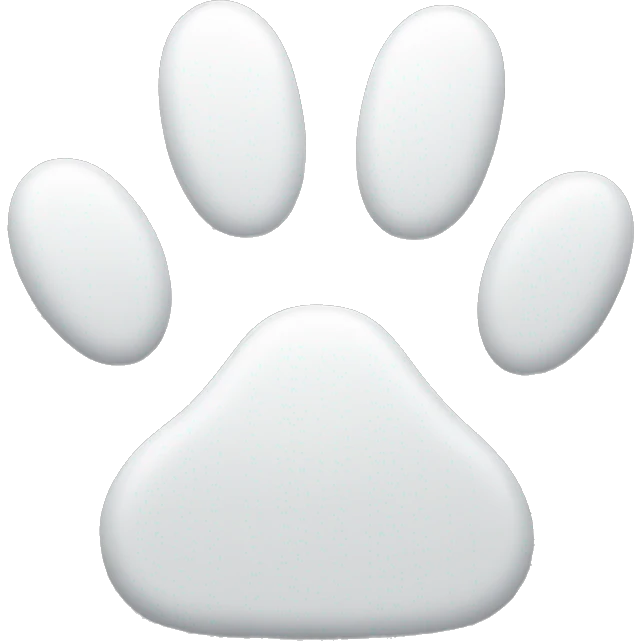 Single paw white emoji emoji
