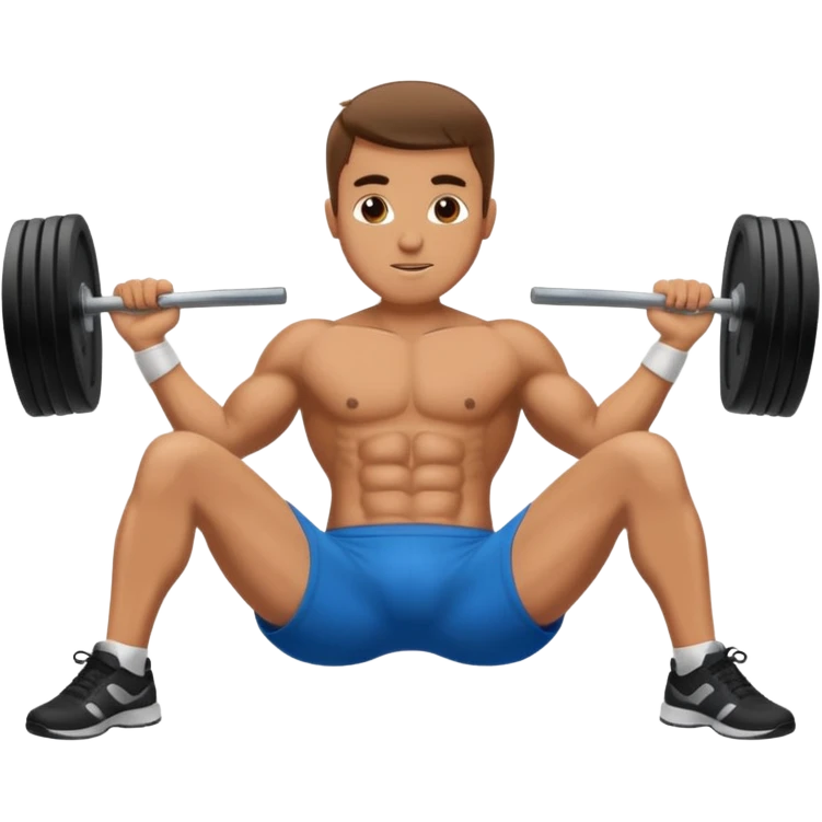 man doing abdominals emoji