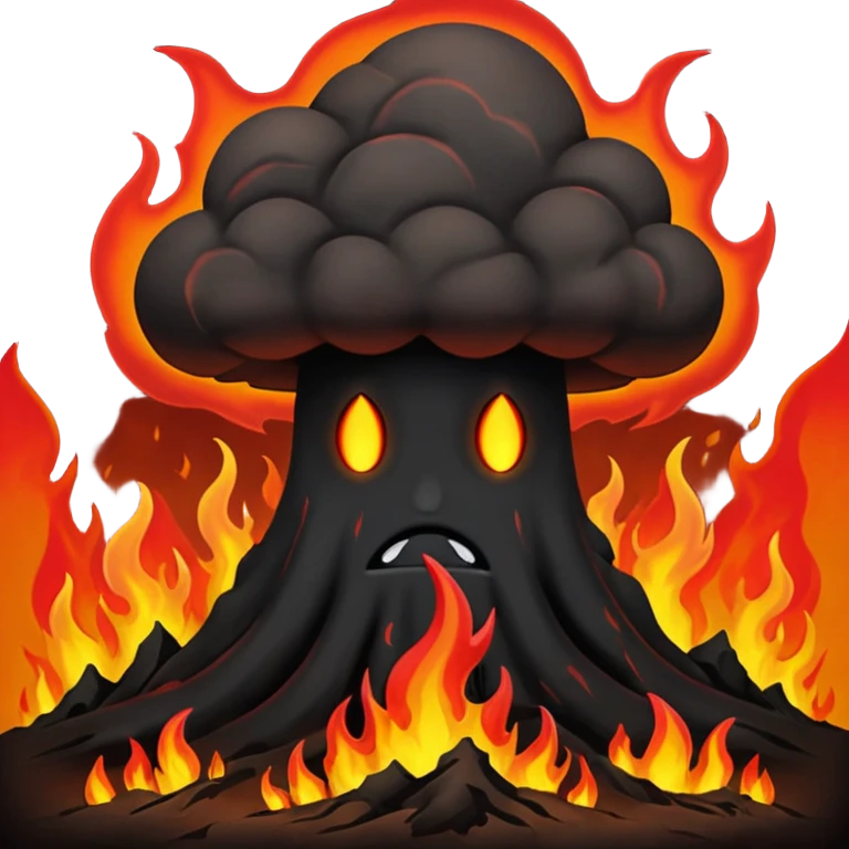 hell view with Red and black with fire emoji