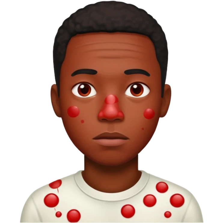 measles black man emoji