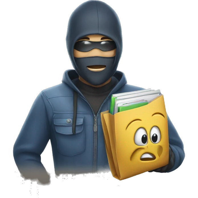 a school supplies thief emoji