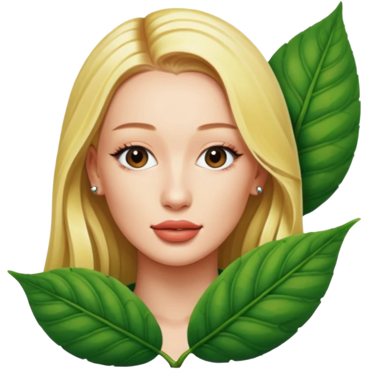 Iggy azalea in a leaf emoji