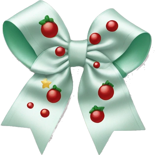 Christmas hair bow emoji