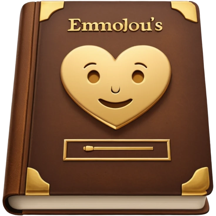 Book in brown binding emoji