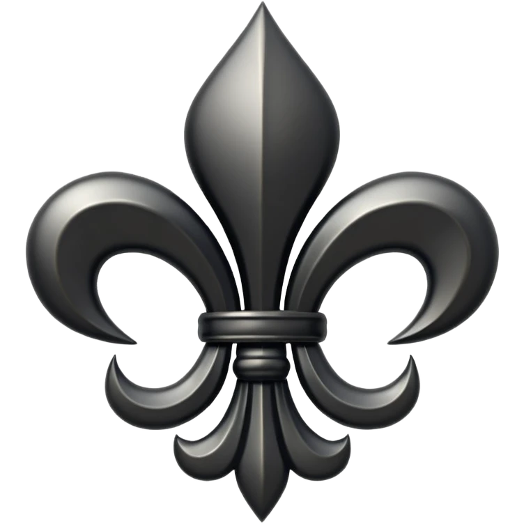 black fleur de lis emoji