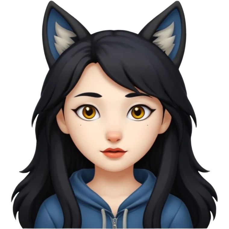 Wolf girl human emoji