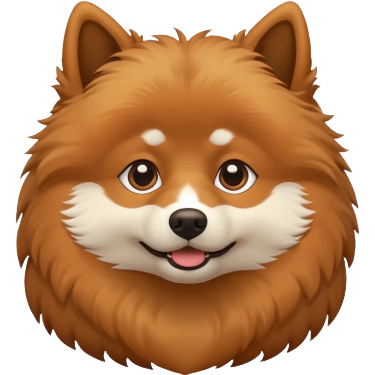 Brown fluffy spitz dog emoji