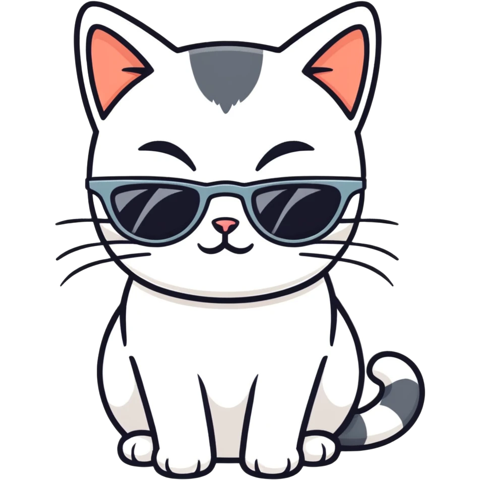 Cat with sunglasses emoji