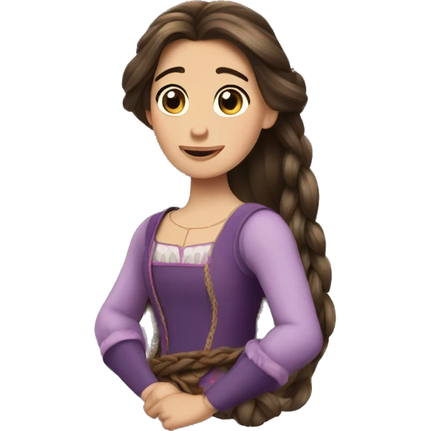 Brunette rapunzel  emoji