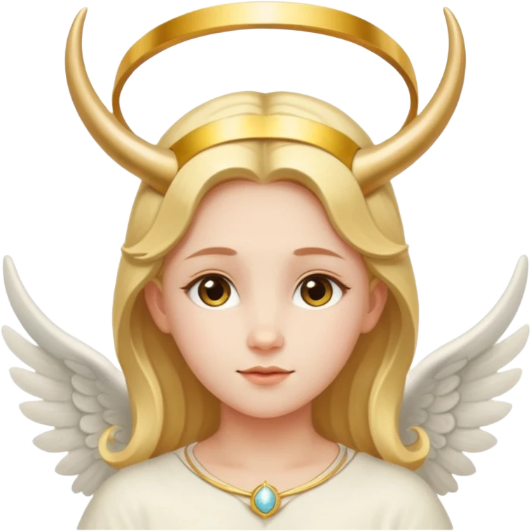 Angel with horns no wings and ring above head  emoji