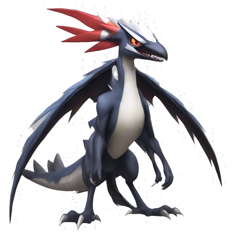 Edgy Cool Nargacuga-Noivern-Latias-Silvally-Pokémon Full Body emoji
