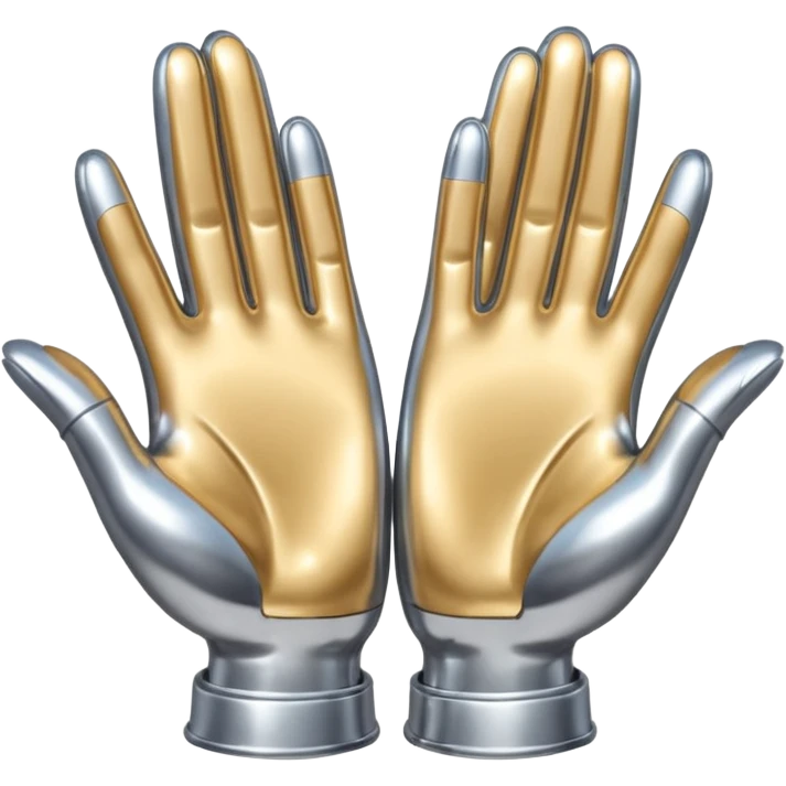 praying metallic hands emoji