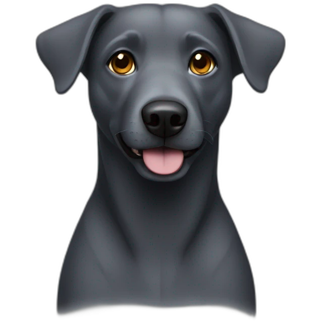 dark grey dog halo emoji