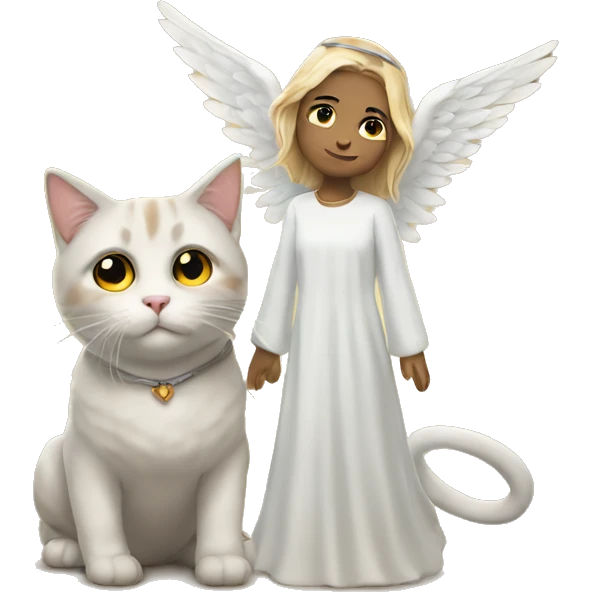 Angel y gato emoji