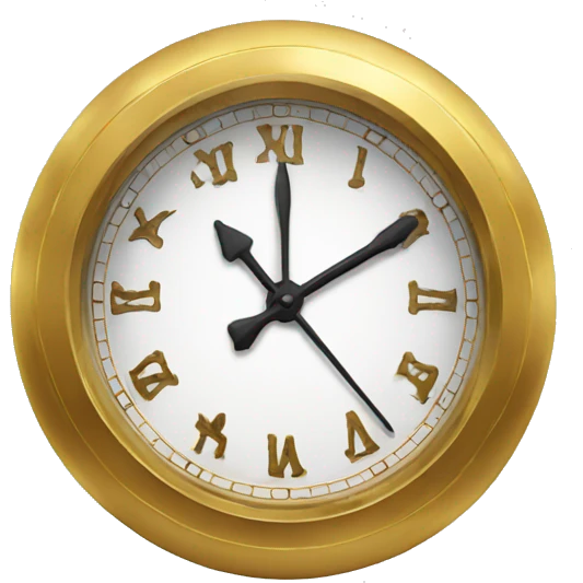 a clock made out of gold emoji