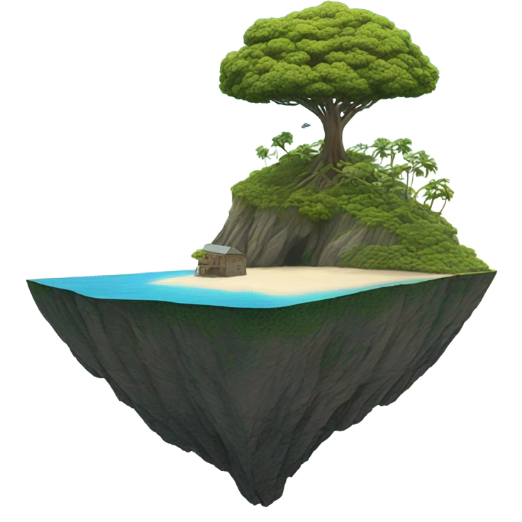 Alone island with tricks  emoji