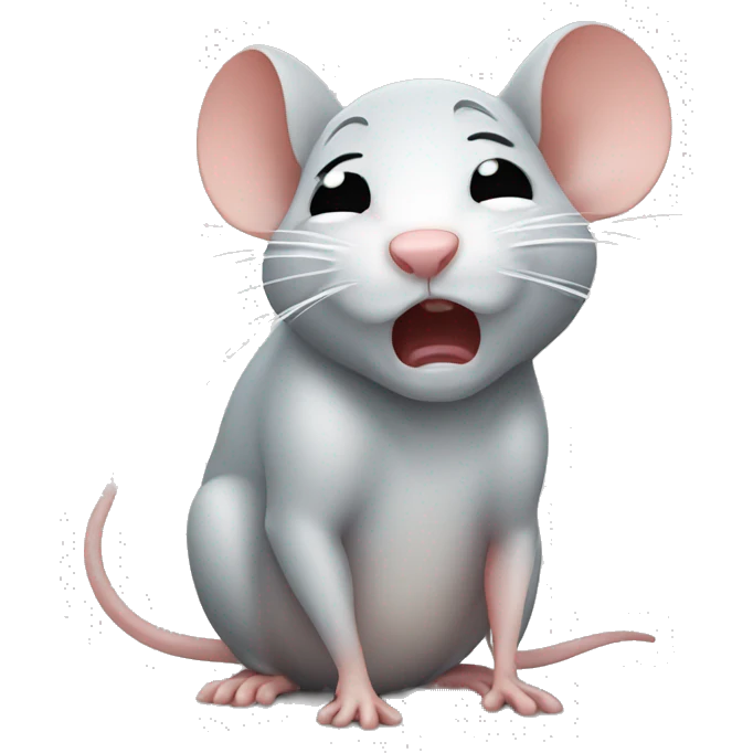 Mouse is crying emoji