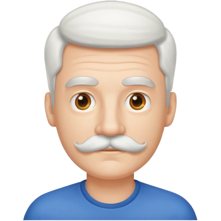 white man white mustache emoji