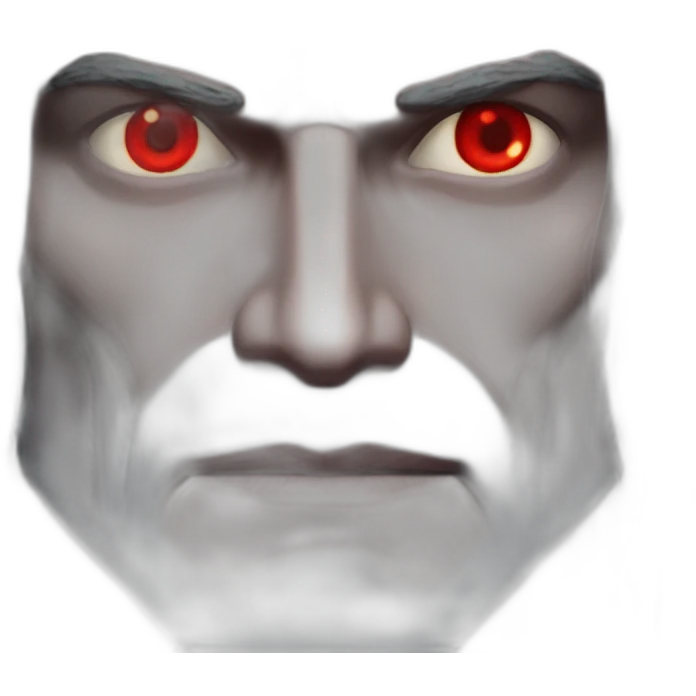 T800 robot witcher long hair red eye emoji