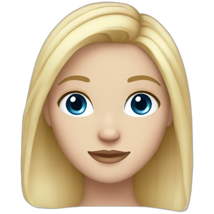 white girl blond hair blue eyes emoji