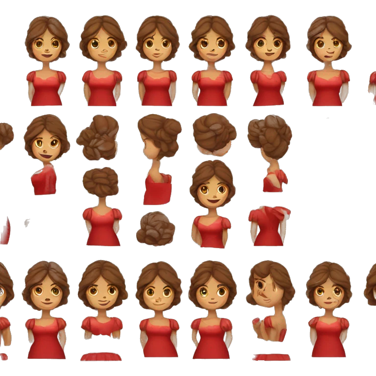 spanish woman red dress emoji