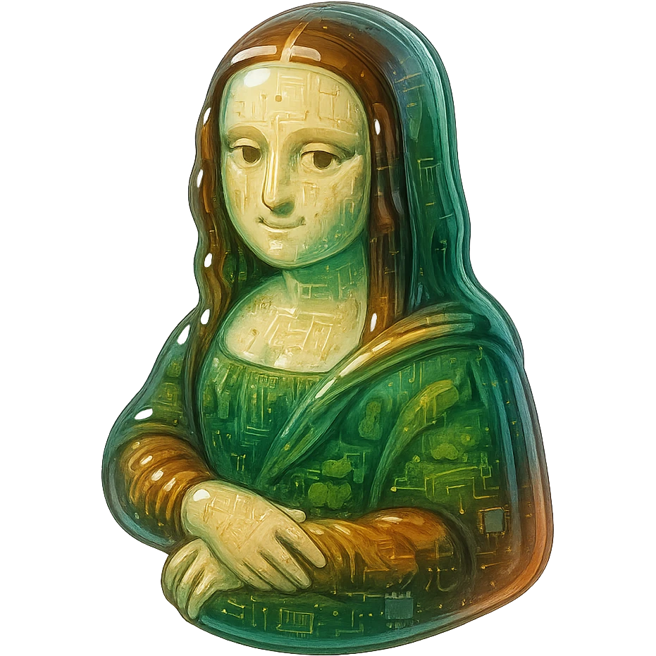 Mona Lisa in the garden emoji